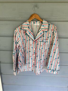 Mersea Pajama Top Ribbons & Bows Sz Small
